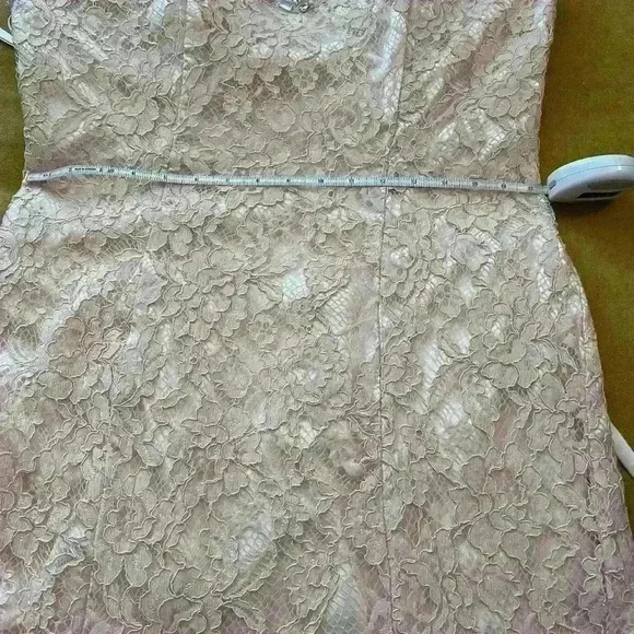 EVA U.S.A. Formal Lace Gown light pink-peach gown size XL - Picture 8 of 11